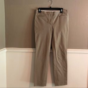 J. Crew Lexie khaki tan slim pants size 6